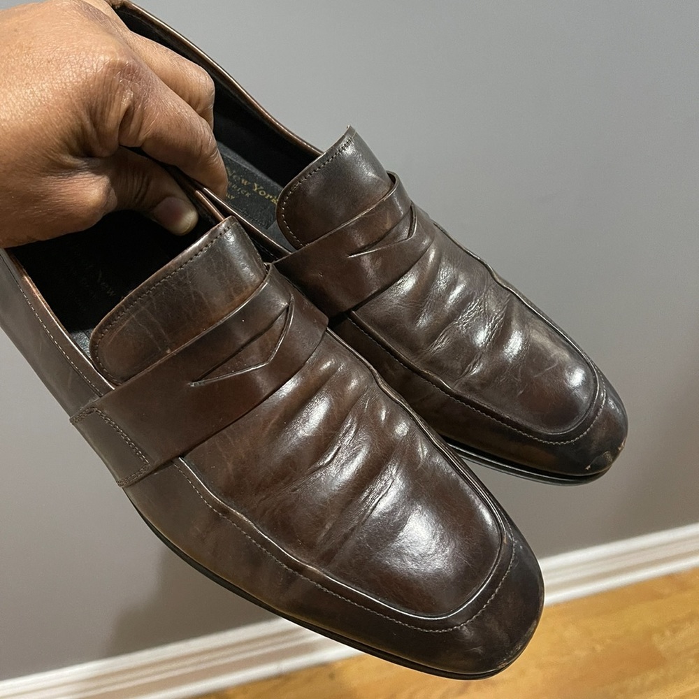 To Boot New York Loafers Shoes Brown Sz 10.5